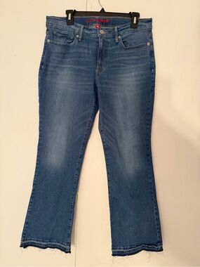 Lucky Brand Mid Rise Cropped Bootcut Denim Jeans - Released Hem